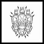 Three Kings - Black and White - Framed Print