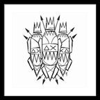 Three Kings - Black and White - Framed Print
