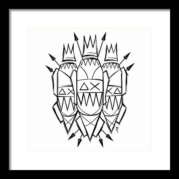 Three Kings - Black and White - Framed Print