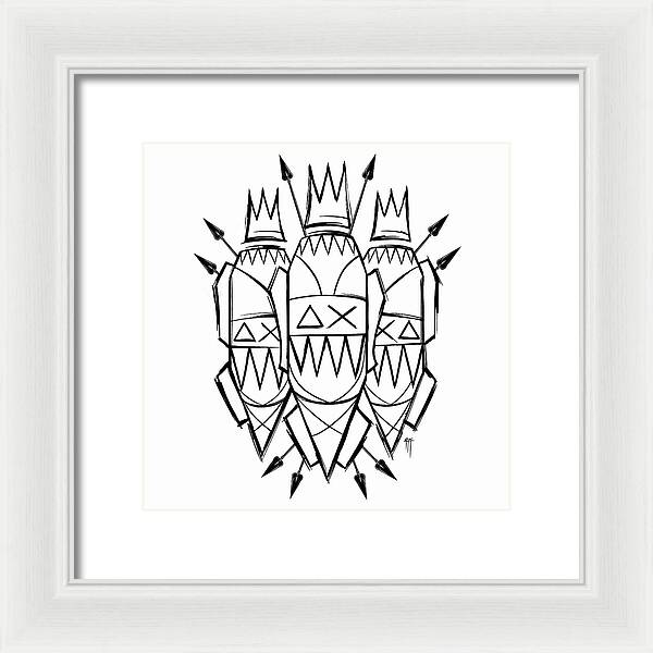 Three Kings - Black and White - Framed Print