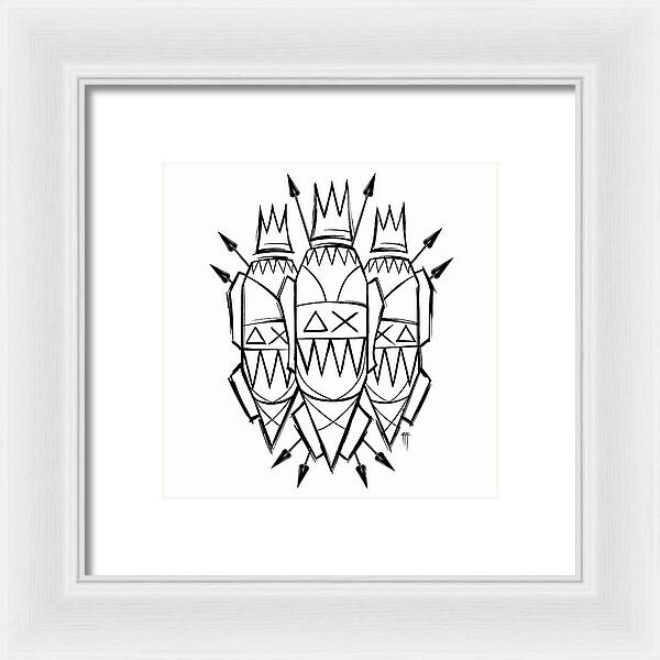 Three Kings - Black and White - Framed Print