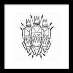 Three Kings - Black and White - Framed Print