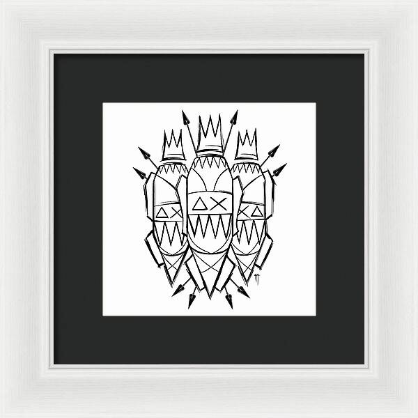 Three Kings - Black and White - Framed Print