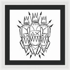 Three Kings - Black and White - Framed Print