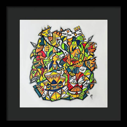 Abstract Animals 01 - Framed Print