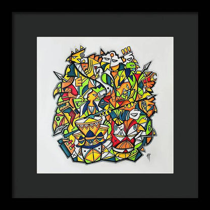 Abstract Animals 01 - Framed Print