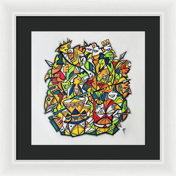 Abstract Animals 01 - Framed Print