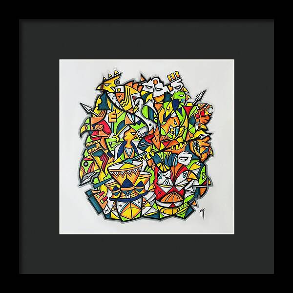 Abstract Animals 01 - Framed Print