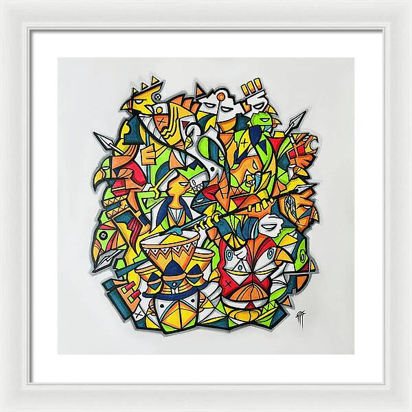 Abstract Animals 01 - Framed Print