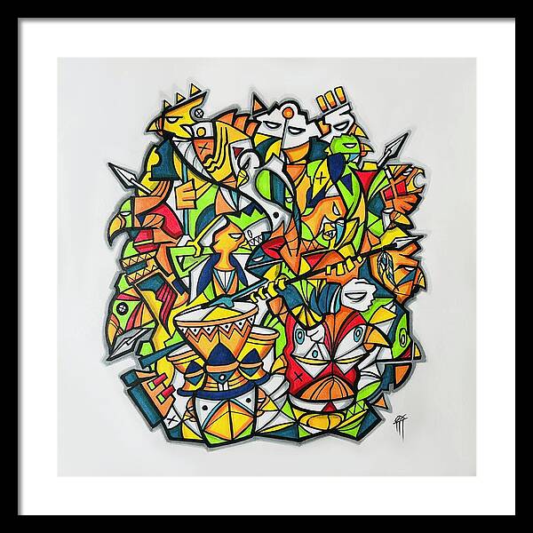 Abstract Animals 01 - Framed Print