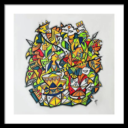 Abstract Animals 01 - Framed Print