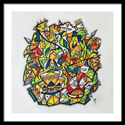 Abstract Animals 01 - Framed Print