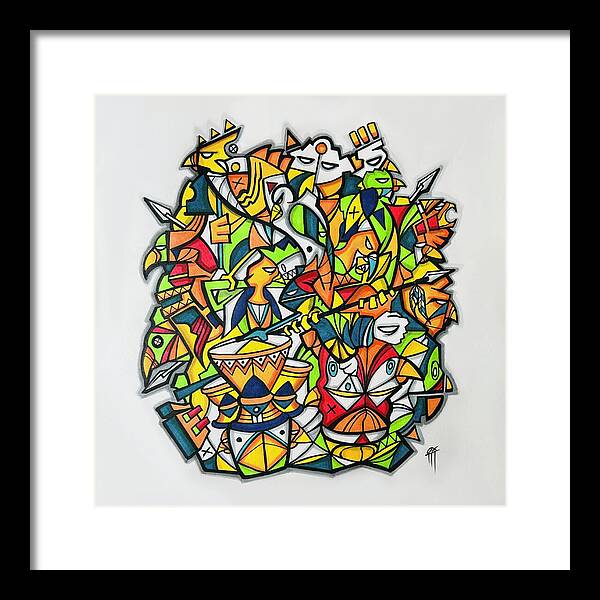 Abstract Animals 01 - Framed Print