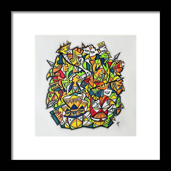 Abstract Animals 01 - Framed Print