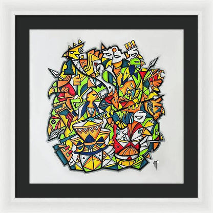 Abstract Animals 01 - Framed Print