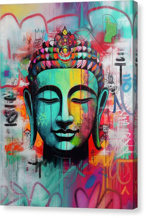 Buddha Head 01 - Canvas Print