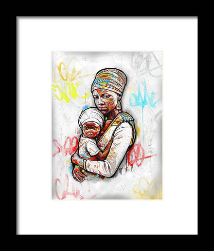 Mother And Child 01 - Framed Print