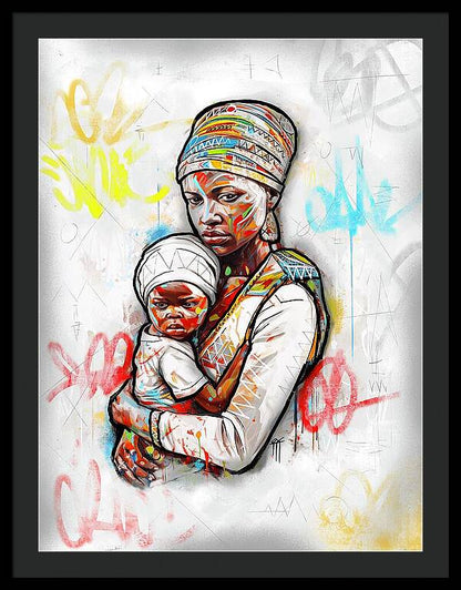 Mother And Child 01 - Framed Print