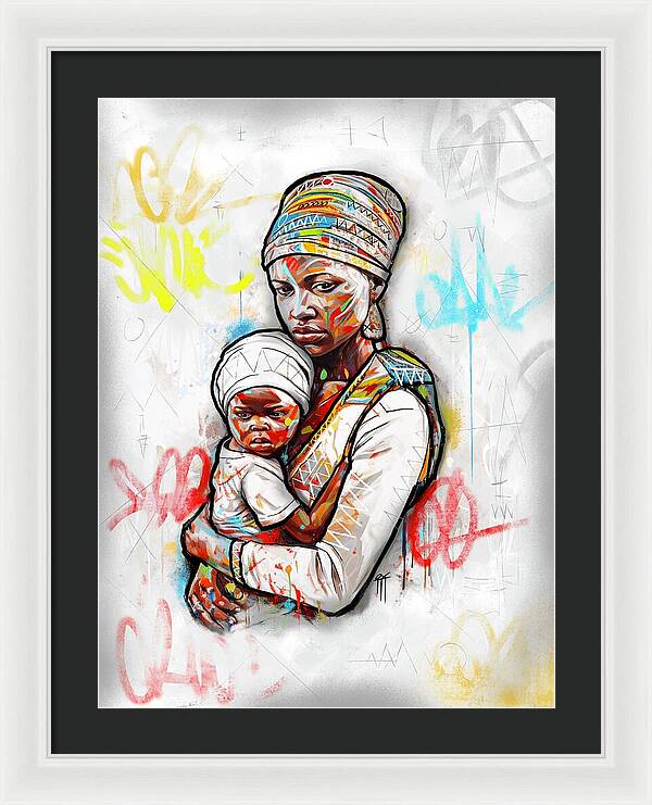 Mother And Child 01 - Framed Print