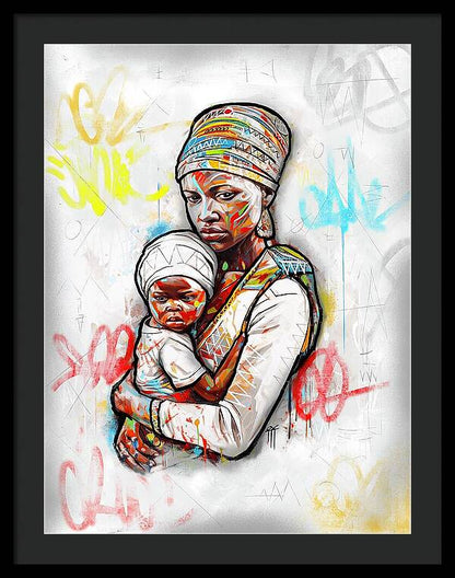 Mother And Child 01 - Framed Print