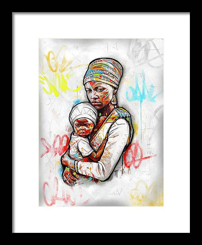 Mother And Child 01 - Framed Print