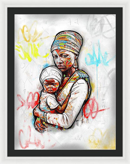 Mother And Child 01 - Framed Print