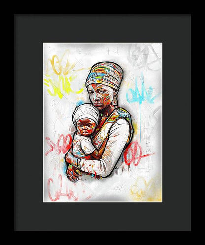 Mother And Child 01 - Framed Print