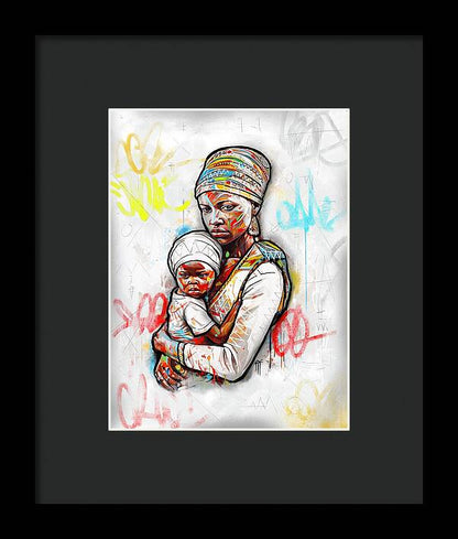 Mother And Child 01 - Framed Print