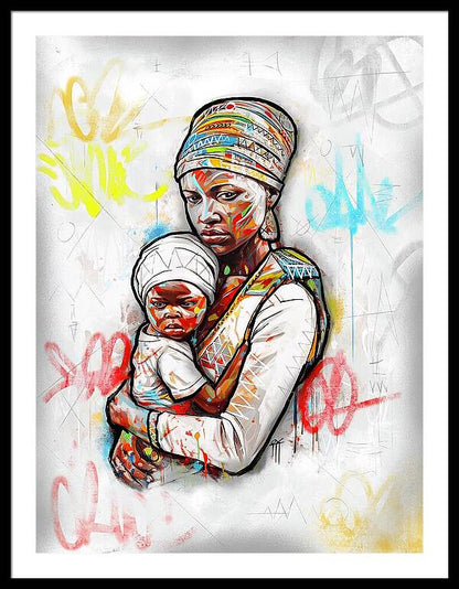 Mother And Child 01 - Framed Print