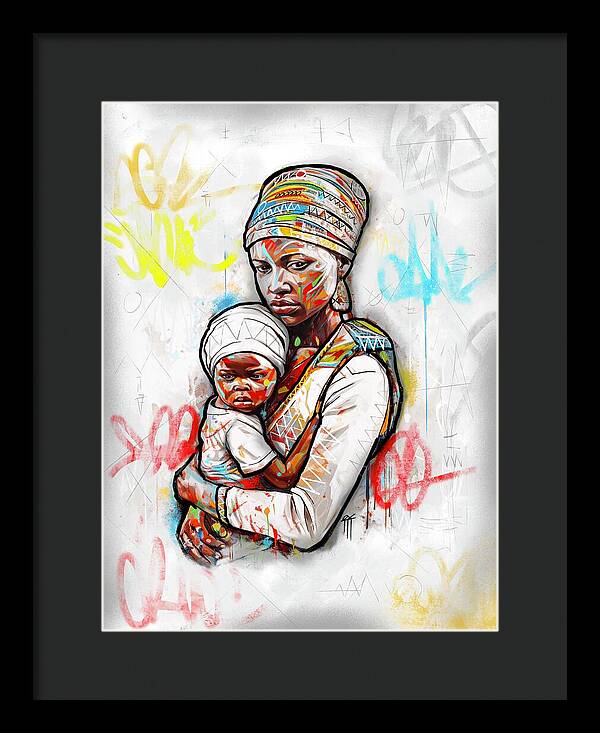 Mother And Child 01 - Framed Print