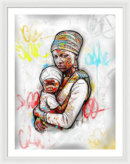 Mother And Child 01 - Framed Print