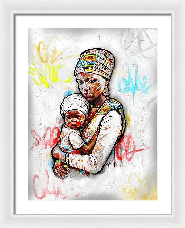 Mother And Child 01 - Framed Print