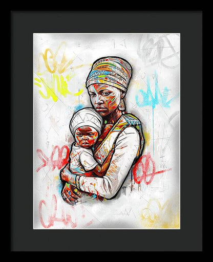 Mother And Child 01 - Framed Print