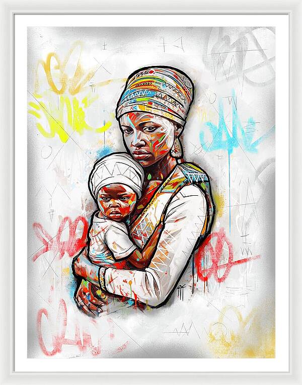 Mother And Child 01 - Framed Print