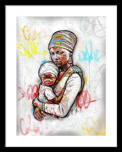 Mother And Child 01 - Framed Print