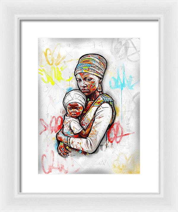 Mother And Child 01 - Framed Print