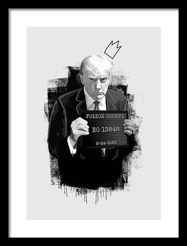 Mug Shot - Donald Trump  - Framed Print