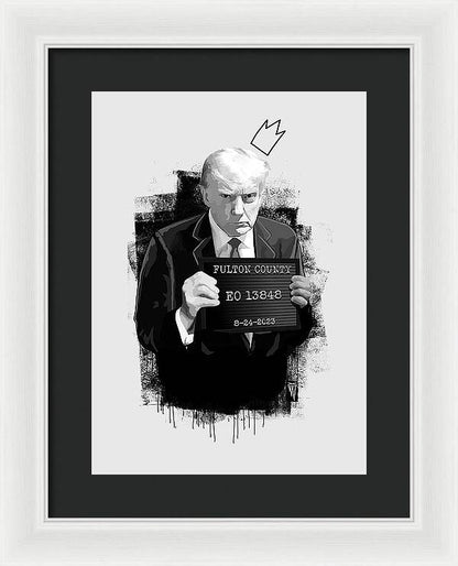 Mug Shot - Donald Trump  - Framed Print