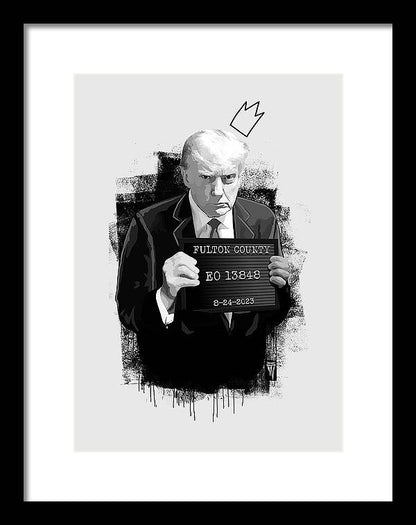 Mug Shot - Donald Trump  - Framed Print