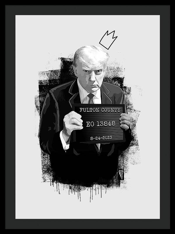 Mug Shot - Donald Trump  - Framed Print