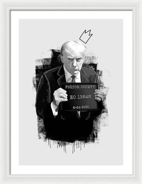 Mug Shot - Donald Trump  - Framed Print