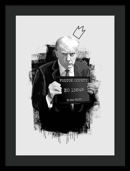 Mug Shot - Donald Trump  - Framed Print