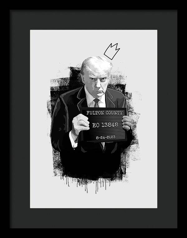 Mug Shot - Donald Trump  - Framed Print