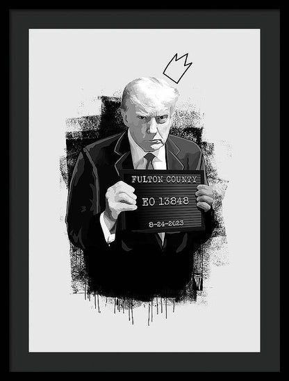 Mug Shot - Donald Trump  - Framed Print