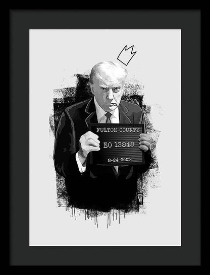 Mug Shot - Donald Trump  - Framed Print