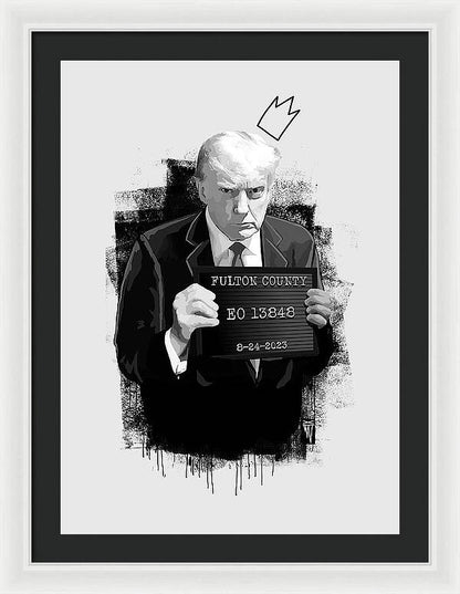 Mug Shot - Donald Trump  - Framed Print