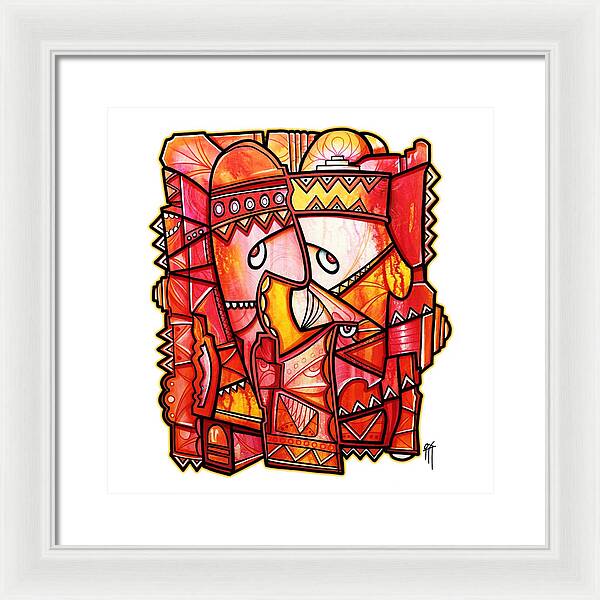 Sun Tribe - Abstract Art - Framed Print