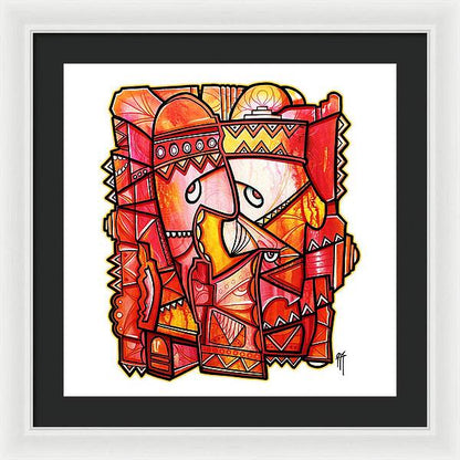 Sun Tribe - Abstract Art - Framed Print