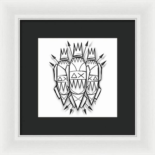 Three Kings - Black and White - Framed Print