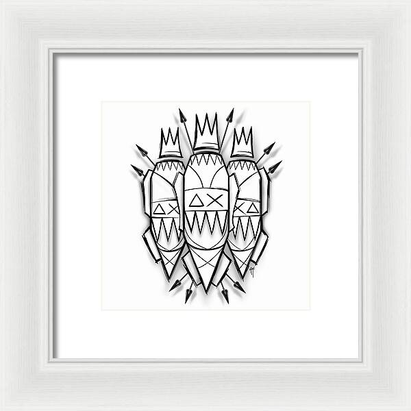 Three Kings - Black and White - Framed Print